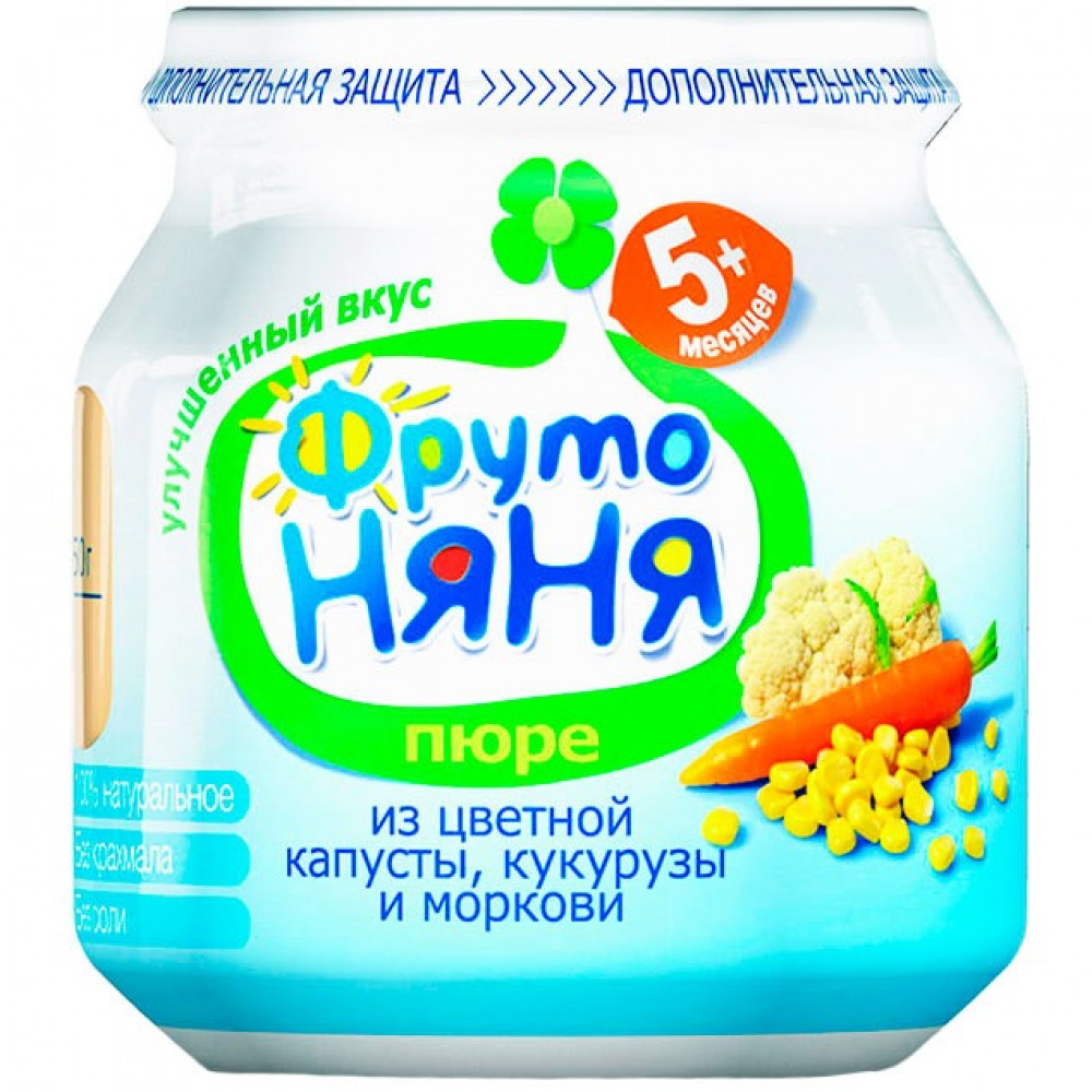 Овощное пюре фрутоняня капуста цветная 80г